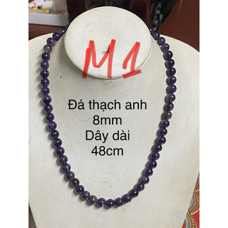 VÒNG CỔ ĐÁ THẠCH ANH 8mm  mkk sh24
