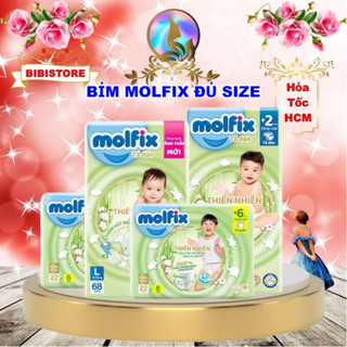 [Combo 2 Gói] Tã dán/ Tã quần em bé Bỉm Molfix đủ size (Bibistore)
