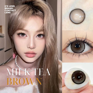 Kính áp tròng Gtrendy MILK TEA BROWN Nâu Xám Highlight Sáng Nhẹ G.DIA 14.5mm độ (0-8 Độ) LENS TRUNG