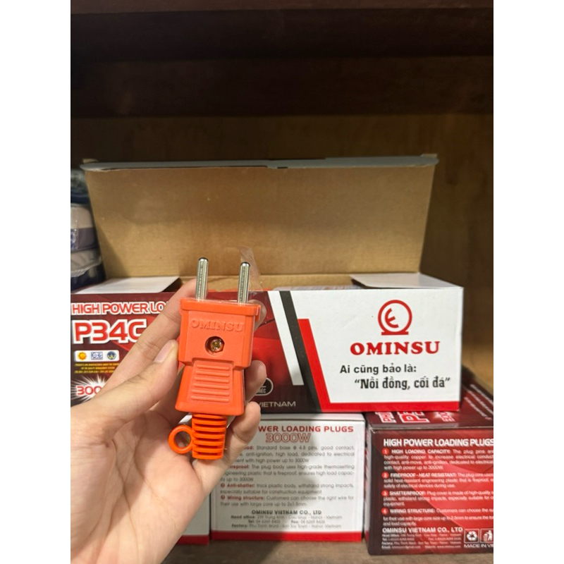 PHÍCH CẮM, PHÍCH CÁI CAM CHỊU TẢI CAO 3000W OMINSU CHÍNH HÃNG CHUYÊN DÙNG CHO CÔNG TRÌNH