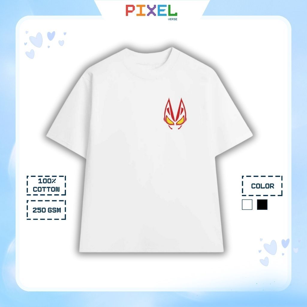 Áo Thun Unisex Local Brand PIXEL VERSE, Áo Phông In Hình Geat Kamen Rider Oversize Cotton 250gsm AT0