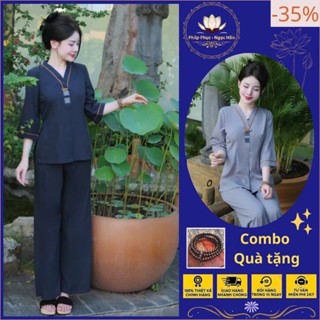 Bộ pháp phục La Hán Trơn Nhiều Màu. Pháp phục đi chùa, quần áo đi lễ chùa