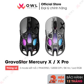 Chuột gaming GravaStar Mercury X / Mercury X Pro (Hàng chính hãng)