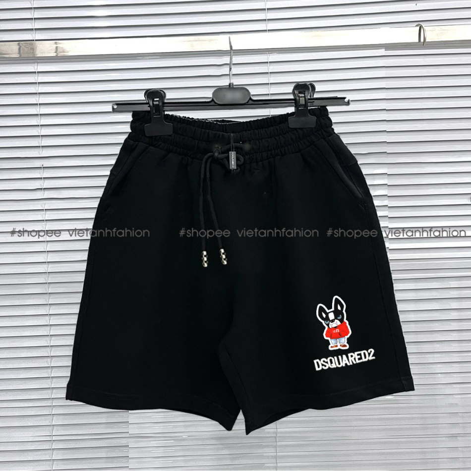 Quần Short Dsq icon chó cún nam nữ, quần đùi icon dsq ,quần đùi nam boy phố hot trend