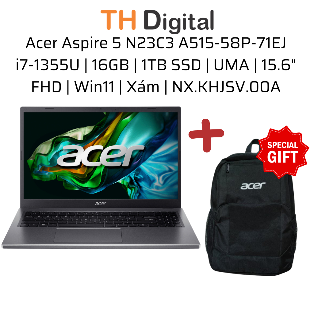 Laptop Acer Aspire 5 A515-58P-71EJ: Cấu hình cao cấp, thiết kế sang trọng
