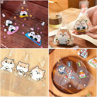  Túi đựng cơm nắm tam giác họa tiết hoạt hình đáng yêu dùng một lần hình ngẫu nhiên -HÀNG SẴN 