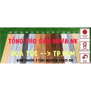 (COMBO 1 hộp 35 tấm dán được 5m vuông) SÀN NHỰA GIẢ GỖ, LÓT SÀN GIẢ GỖ, chống nước,tấm lớn914x152mm