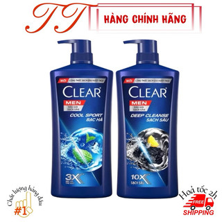  Dầu Gội Đầu Clear Men Cool Sport Bạc Hà 630g 900g 