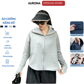 [Chống Tia UV ]Áo Chống Nắng Cánh Dơi Nữ Croptop Mũ Vành Rộng Khóa Kéo Chùm Kín Mặt Chất Umi Cotton Cao Cấp Chống Tia UV