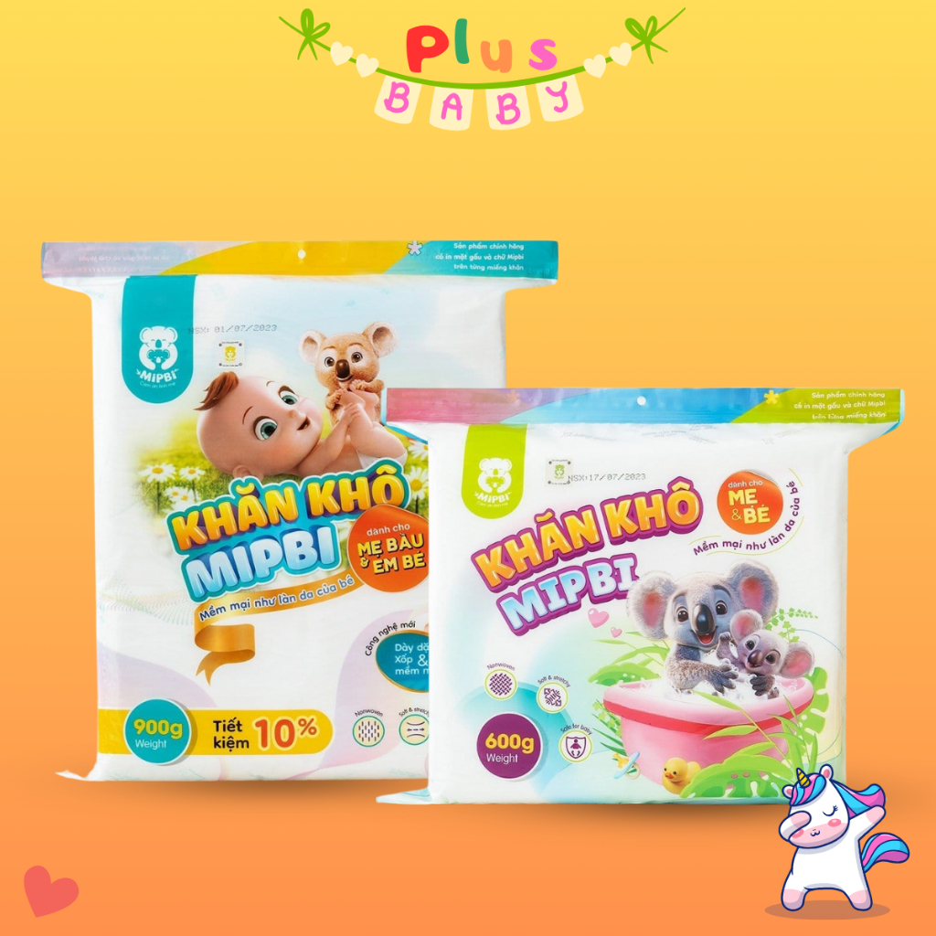 Khăn vải khô đa năng cao cấp Mipbi bịch 600G/900G