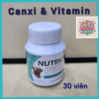 Viên Canxi & Vitamin NUTRICAL ( Hũ 30 viên) – Hỗ Trợ Xương Chắc Khỏe Cho Chó Mèo  🦴🐶🐱