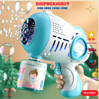  Súng bắn bong bóng  máy băn bong bóng xà phòng tự động siêu mạnh cho trẻ em 