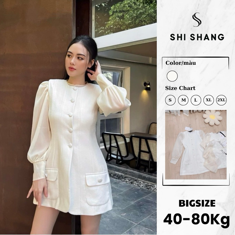 Váy weet li-en phối tơ cúc bọc