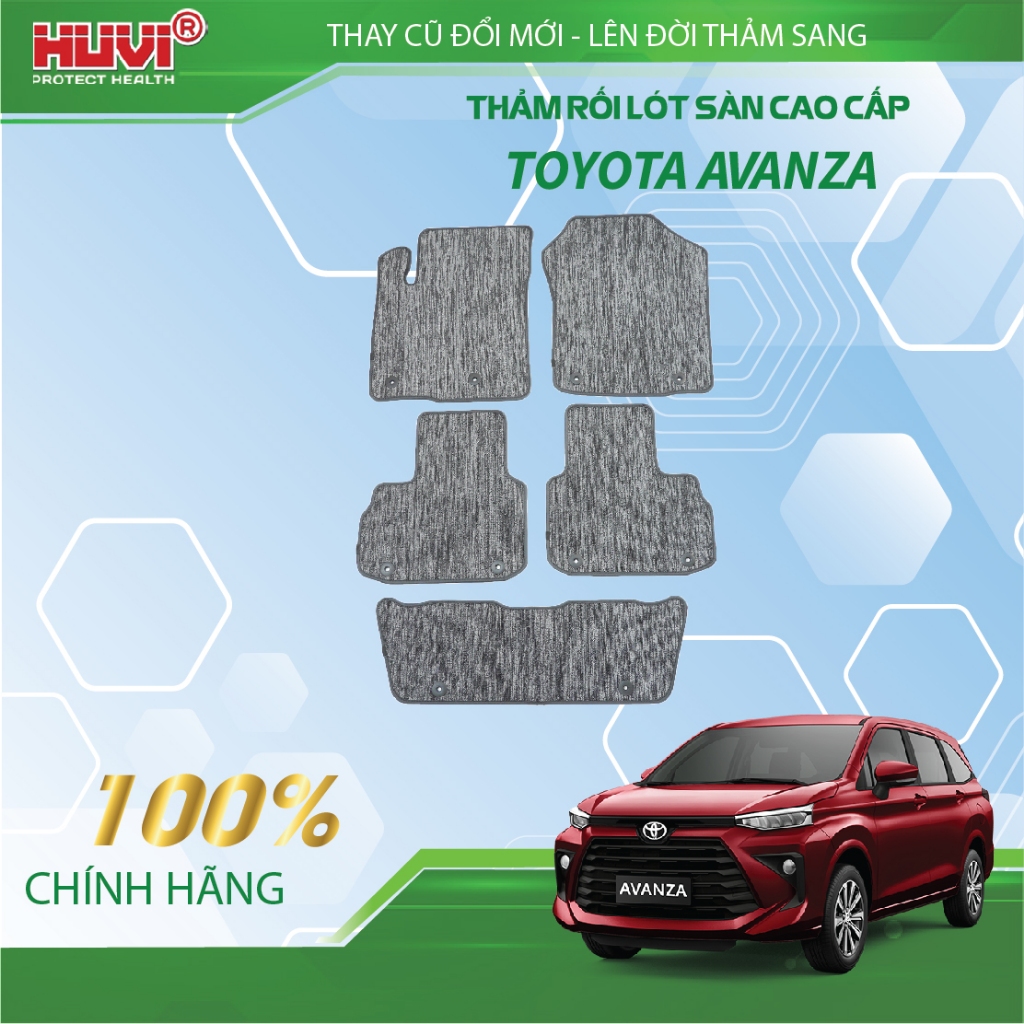 [DÙNG VỚI THẢM SÀN HUVI] Thảm rối lót sàn xe ô tô TOYOTA AVANZA 2022+ 7 chỗ chất liệu nhựa PVC cao c