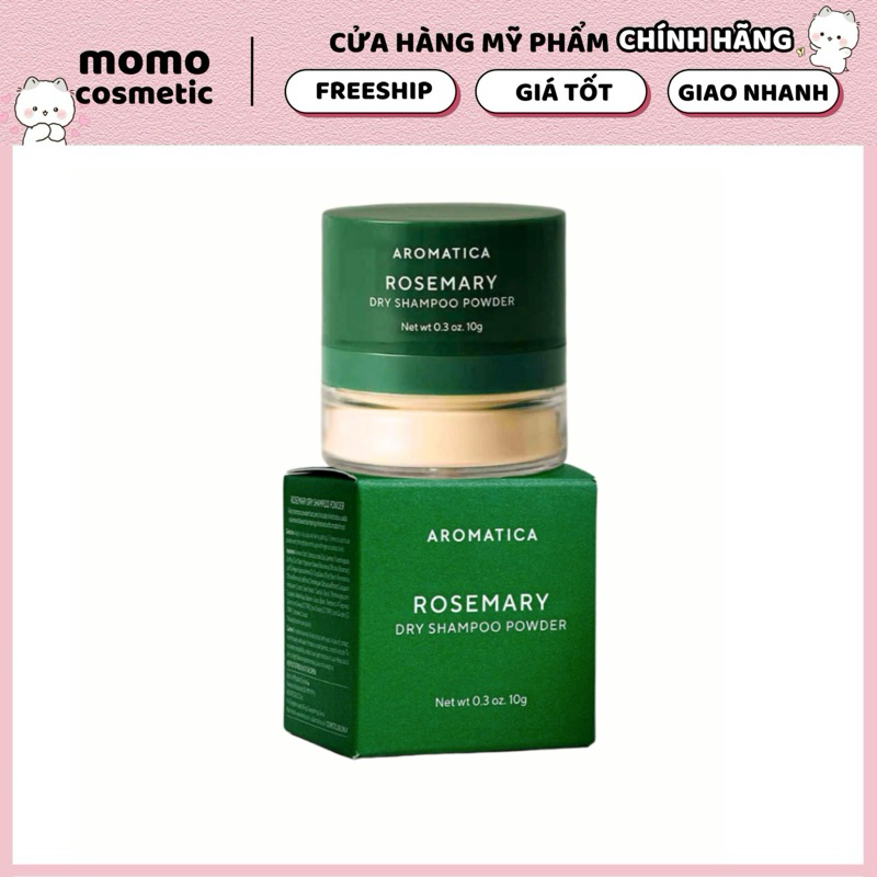 Phấn gội khô AROMATICA Rosemary Dry Shampoo Powder 10g
