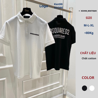 Áo Polo DSQUARED2 Nam Nữ in Chữ Ngang Ngực và mặt lưng Siêu Đẹp. ken98_boutique