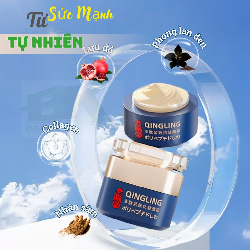 Kem Mờ Nám Tàn Nhang QINGLING 50g – Xóa Nhăn, Nâng Cơ Mặt, Mờ Tàn Nhang, Dưỡng Da Căng Mịn, Chống Lão Hoá | BK INNO