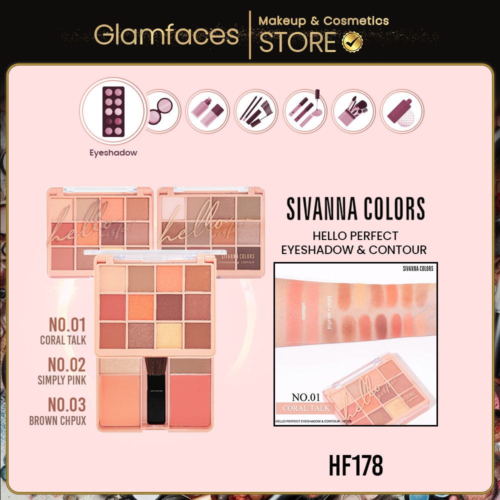 HF178 Phấn mắt và phấn tạo khối Sivanna Colors Hello Perfect Eyeshadow & Contour