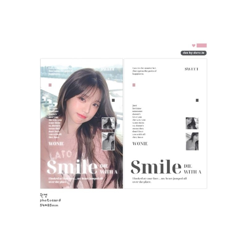 CARD DES IVE WONYOUNG (Smile)
