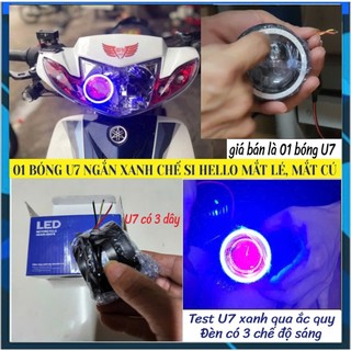 Đèn Led U7 Ngắn 3 Chế Độ Sáng, Điện Áp 12 Volt - 80 Volt Lắp Nhiều Dòng Xe Máy, Xe Điện (Giá 1 Bóng)