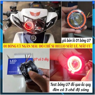 Đèn Led U7 Ngắn 3 Chế Độ Sáng, Điện Áp 12 Volt - 80 Volt Lắp Nhiều Dòng Xe Máy, Xe Điện (Giá 1 Bóng)