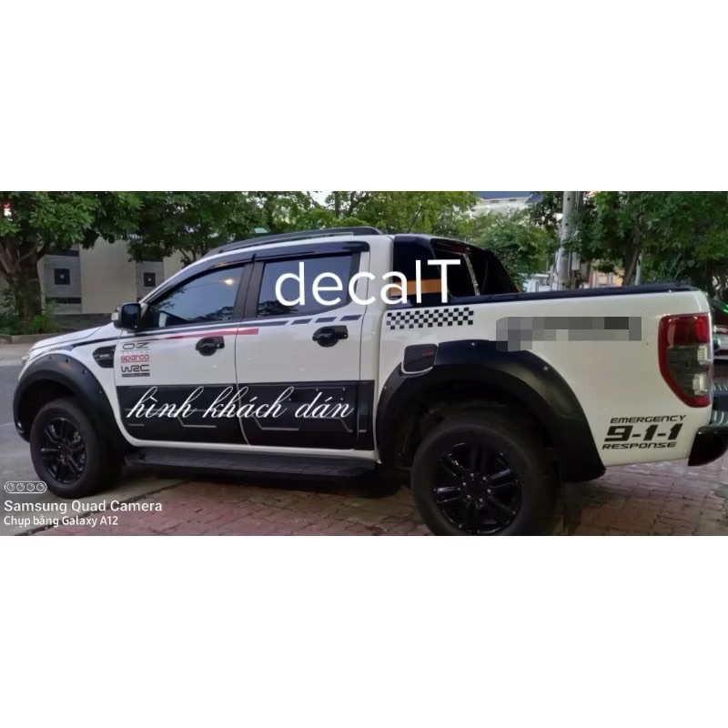 Tem Dán Sườn Xe Ford Ranger Raptor. Tem Dán Sườn Xe Ranger
