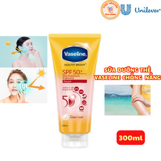  Kem Chống Nắng dưỡng Thể Vaseline Sáng da SPF50+ | Dưỡng Trắng,Giữ Ẩm & Ngăn Ngừa Tia UV | Tuýp 300g 