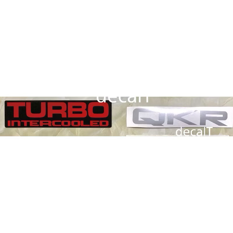 Tem Chữ QKR Turbo Intercooler Dán Xe Tải Isuzu. Tem Chữ Turbo Intercooler Dán Đầu Xe Tải Isuzu