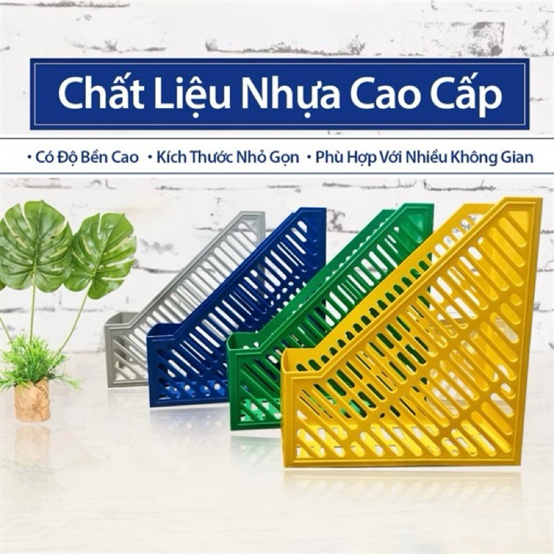 Khay đựng tài liệu nhựa 1 ngăn - 3 ngăn - Kệ rổ xéo nhựa - File đựng tài liệu