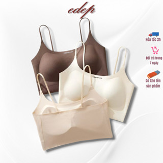 Áo Bra Ba Lỗ 2 Dây Không Đường May Chất Băng Lụa Có Đệm Lót EDEP 3186