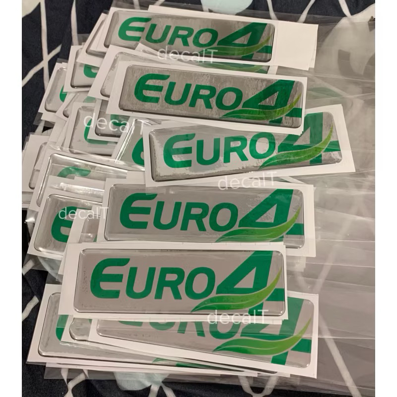 Tem Euro 4 Chữ Nỗi Dán Xe Tải. Tem Euro 4 Chữ Nỗi Dán Xe Tải