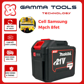 Pin 20 cell Makita, pin đóng 20 cell Mạch 8 mosfet dòng xả cao chân pin phổ thông 4cm Có đèn led báo pin