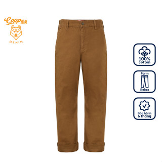 Quần Nam Canvas 11Oz - vải canvas, dáng relax, màu nâu - Copper Denim