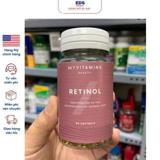  Viên uống bổ sung Retinol date 2027 Myvitamins Beauty giúp trẻ hóa da - EDS Hàng Mỹ 