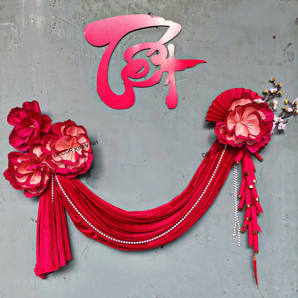 Set Vật Liệu Làm Phông Nền Trang Trí Tết SET16