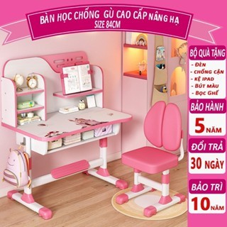 Bàn học, bộ bàn học sinh, bộ bàn học sinh cho bé tiểu học chống gù, chống cận ( KT 80*55 ).