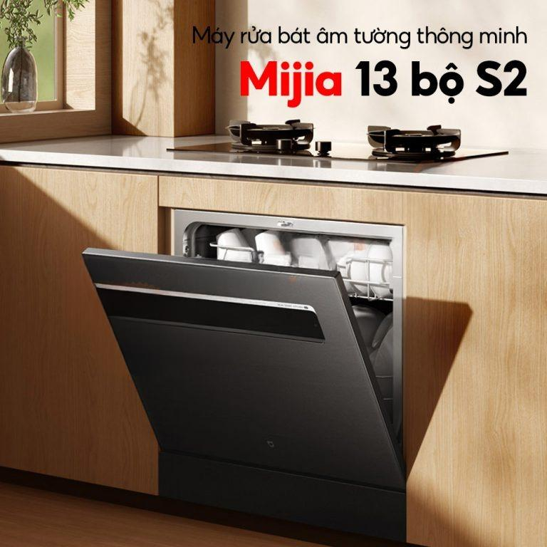 Máy rửa bát, rửa chén âm tường thông minh Xiaomi Mijia 13 bộ S2 – Động cơ 4500Pa, rửa sấy nhiệt độ cao