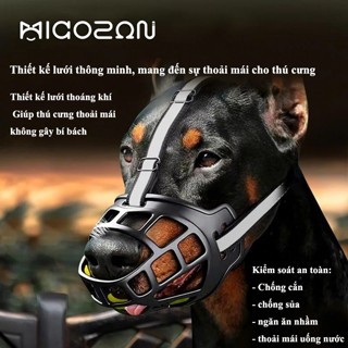 Rọ Mõm Cho Chó MICOSON Khóa Miệng Cún Silicon Mềm Mại Thoải Mái  An Toàn Cho Miệng Thú Cưng Sử Dụng