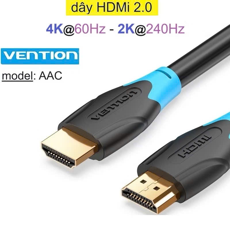Dây Cáp 2 đầu HDMI 4K 60Hz Vention AAC dài 1m/2m/3m/5m -Bảo Hành 6 tháng