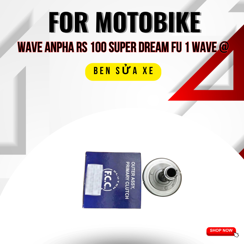 Nhông Hú Nồi Côn Trước Wave Alpha Wave RS 100 Super Dream Future 1 Wave @ fcc