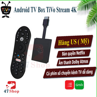  Android TV Box TiVo Stream 4K Android TV 10 Google CE Netflix 4K Remote tìm kiếm giọng nói tiếng Việt Nhập khẩu Mỹ 