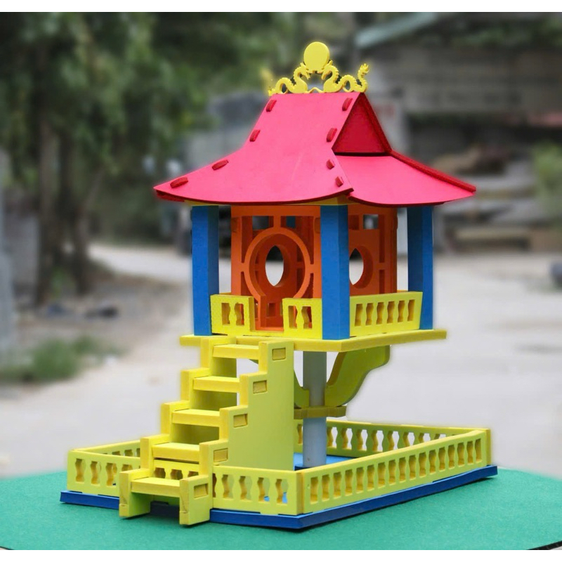 Nhà chủ đề quê hương đất nước chất liệu xốp lắp ghép