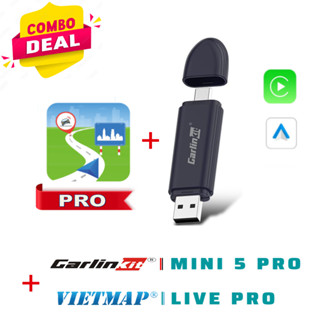 Carplay và Android Auto Không Dây Carlinkit Mini 5 Pro - Combo Vietmap Live Pro - Hàng Chính Hãng