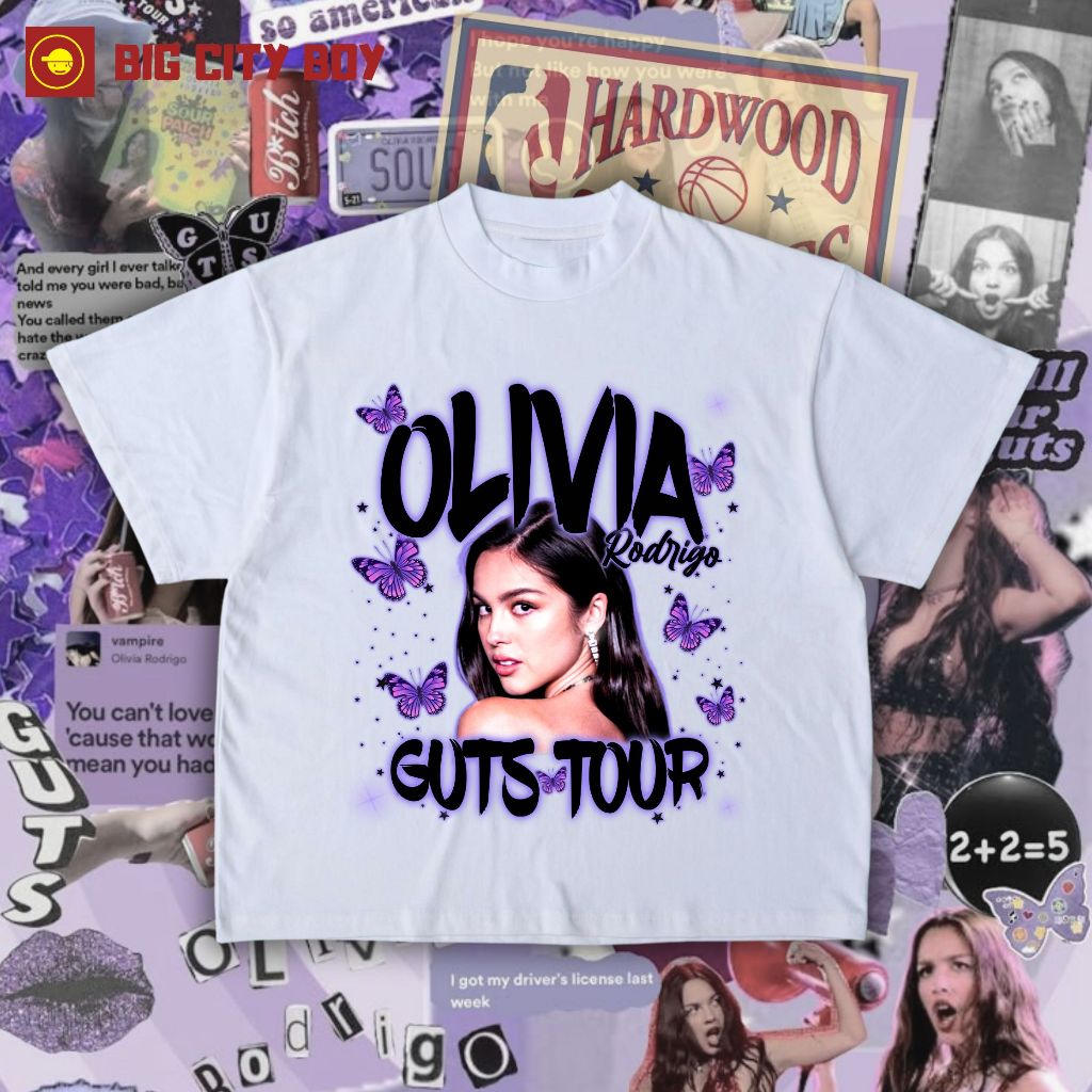 Áo Thun “OLIVIA RODRIGO” GUTS TOUR Form Rộng - BIG CITY BOY
