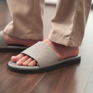 Dép Nam Quai Ngang Upyo Noir, Đế Cao Su Chống Trơn Trượt, Dép Da Bảo Hành 1năm ( Noir-UD37)