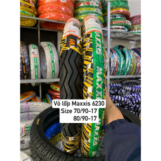 Vỏ lốp MAXXIS 6230 70/90-17 80/90-17 dùng cho xe số như FUTURE, SIRIUS, BLACK..Vỏ dùng ruột(săm)