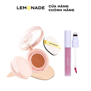 Combo Lemonade Phấn nước siêu kiềm dầu Supermatte Cushion 15g và Son kem mịn lì thuần chay Perfect Couple Lip 3.5g