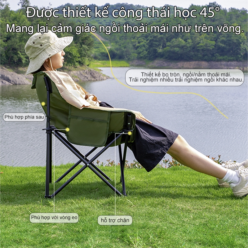Ghế Gấp Gọn Ghế Camping Gấp Gọn Thư Giãn Đa Năng Hợp Kim Nhôm Không Gỉ Chịu Lực Lên Đến 150KG | BigBuy360 - bigbuy360.vn