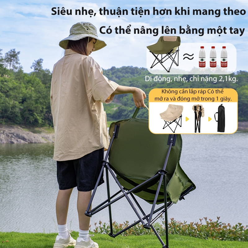 Ghế Gấp Gọn Ghế Camping Gấp Gọn Thư Giãn Đa Năng Hợp Kim Nhôm Không Gỉ Chịu Lực Lên Đến 150KG | BigBuy360 - bigbuy360.vn