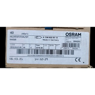 (SALE) Bóng halogen 12V 35W OSRAM 64432